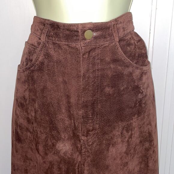 Vtg Scully brown suede leather pants - Picture 2 of 8